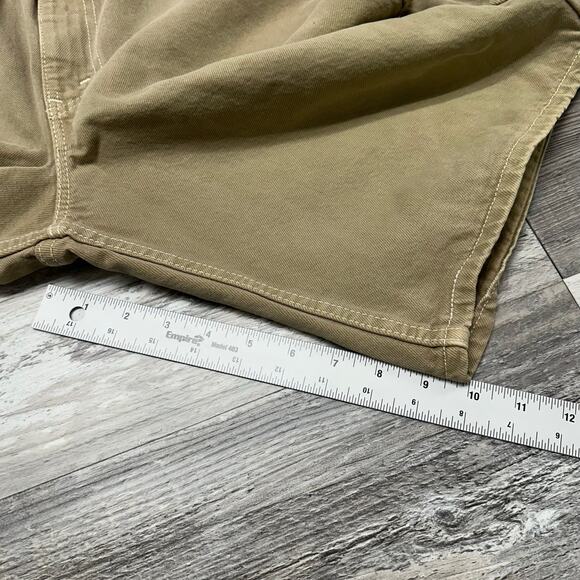 Vintage Y2K Levis 505 Tan Mens 32 Relaxed Fit Jorts Denim Shorts Red Tab USA - Picture 6 of 10